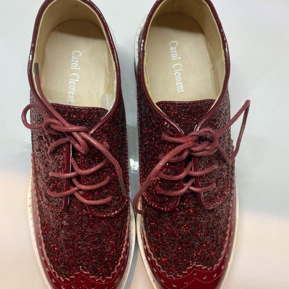 BRAND NEW Kalya Maroon Oxford Sneakers - Picture 4 of 12